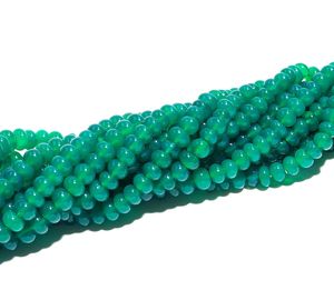 Lote de cuentas sueltas de piedras preciosas de ónix verde Natural para fabricación de pulseras de joyería a precio a granel - Product Image 5