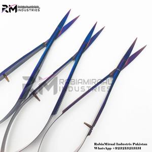 RMI Blue Plasma Spring Scissor Extra Sharp Russian Curved Cuticle Micro Tijeras para el recorte de cejas DE LA RMI-MZ-SPS-1611 - Product Image 3