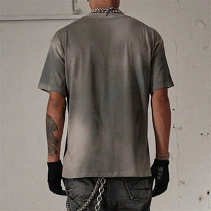 เสื้อยืดสตรีทแวร์พิมพ์ลาย 180gsm ทรงปกติ ผ้าฝ้าย 100% ซักแล้ว ใส่สบาย เป็นมิตรกับสิ่งแวดล้อม สำหรับผู้ชาย - Product Image 5