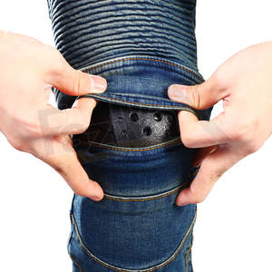 Jeans de moto de course pour hommes Pantalon en denim personnalisé en gros Respirant et imperméable Caractéristiques à bas prix - Product Image 3