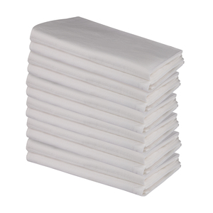 Set 6 Reusable 100% Cotton <b>Bath</b> Washcloths & Kitchen <b>Towels</b> for Kids <b>White</b> Woven Solid Color Eco-Friendly 27x27 Children's - Product Image 5