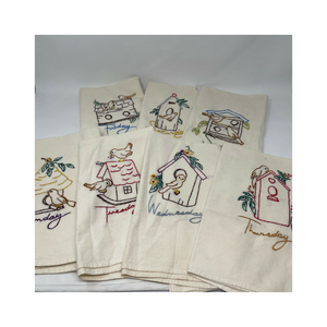 Corporate Bulk Packs Cotton Floral Embroidered Golf Theme <b>Tea</b> <b>Towels</b> Jacquard Style OEM ODM ISO Certified Private Label Supply - Product Image 6