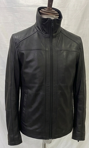 Chaqueta de Cuero Premium para Hombre, Cierre de Cremallera, Cuello de Piel Extraíble, Cálida para Invierno, Estilo Urbano, Secado Rápido - Product Image 1