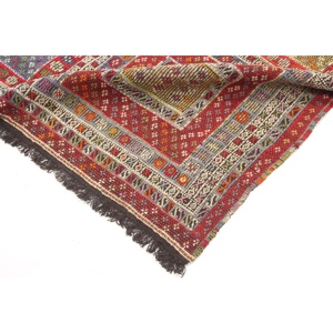 Tapis vintage 5,1 x 8,9 pieds, grand tapis turc, tapis marocain rouge - Product Image 4