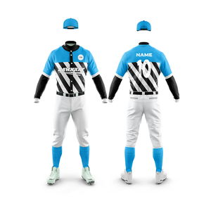 Uniforme de club de baseball personnalisé |   Tenue de baseball d'équipe avec logo et numéros personnalisés |   Ensemble de baseball en polyester respirant - Product Image 5