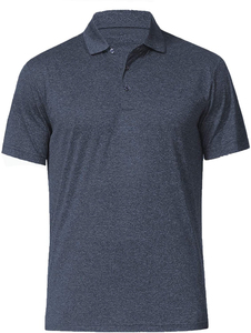 Camisetas polo 100% de algodón cómodas para hombre de etiqueta privada de manga corta de gran tamaño con patrón estampado sólido para Golf - Product Image 6