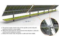 Système de montage solaire au sol, tracker à axe unique, structure de support en aluminium pour panneaux photovoltaïques, personnalisable OEM