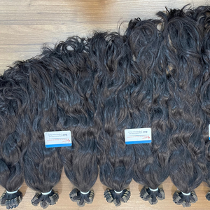 100% Extensiones de cabello Remy vietnamita virgen de doble estiramiento Cinta invisible Estilos Afro en ondas negras/marrones Estilo de onda natural - Product Image 3