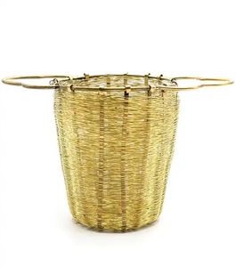 Silver Plated Brass Hand Woven Double Sided Handle <b>Tea</b> Strainer Kitchenware <b>Loose</b> Leaf <b>Tea</b> <b>Infuser</b> Herb <b>Tea</b> Strainer - Product Image 6