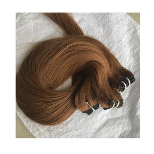 Color 27 rubia miel cruda pelo brasileño recto 100% paquetes de cabello humano 10-26 pulgadas Remy sin procesar extensiones de trama de cabello humano - Product Image 1