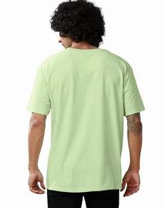 T-shirts en coton pour hommes, été, broderie 3D, OEM, motif uni, jersey, t-shirts, impression de logo personnalisé, coupe ample, poids du tissu 180 grammes - Product Image 2