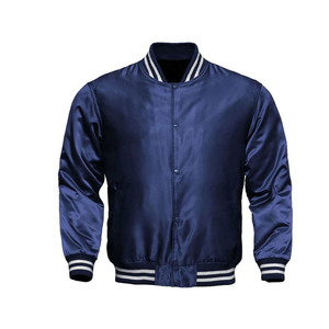 Chaquetas universitarias de satén para hombre de estilo estadounidense/ropa deportiva personalizada Collage Wear Team Wear chaquetas universitarias de satén lisas - Product Image 3