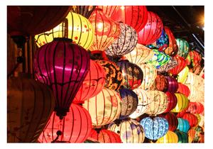 Lanterne en soie de bambou traditionnelle vietnamienne à succès pour le Nouvel An et la fête de la mi-automne, vente en gros de lanternes en soie, fabrication artisanale sur mesure - Product Image 2