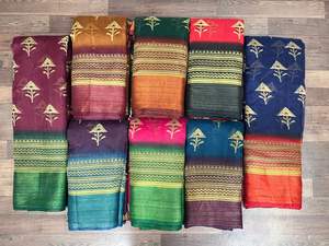 ชุดส่าหรีคอตตอนใส่ทุกวันชุดส่าหรีผ้าฝ้ายแท้คลาสสิกสวมใส่สบายระบายอากาศได้ดีทุกวัน - Product Image 2