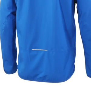 Veste bleue légère et imperméable toutes saisons pour hommes, col montant, capuche coupe-vent, fermeture à glissière tissée enduite-Équipement d'extérieur Direct - Product Image 6