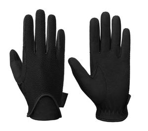 Gants d'équitation en tissu noir en cuir avec Logo personnalisé pour équitation, gants d'équitation de bonne qualité - Product Image 5