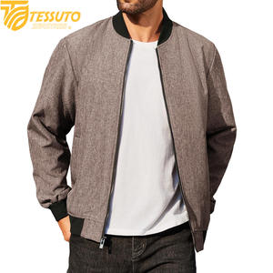Blouson aviateur zippé léger et extensible de coupe décontractée pour homme - Product Image 5