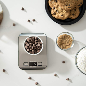 Báscula de Cocina Digital para Alimentos, en Gramos, para Pérdida de Peso, Reposterí<span class=keywords><strong>a</strong></span>, Cocina, <span class=keywords><strong>Keto</strong></span>, Preparación de <span class=keywords><strong>Comidas</strong></span>, Pantalla LCD, Acero Inoxidable 304 - Product Image 1