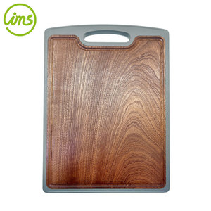 เขียงสเตนเลสและไม้จันทน์ขนาด 16x12 นิ้ว สองด้าน ป้องกันแบคทีเรีย กันลื่น ล้างในเครื่องล้างจานได้ - Product Image 3