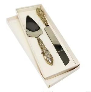 Juego de Cuchillo y Servidor para Pastel de Latón para Hotel, Juego de Servidor para el Hogar, Estilo Vintage - Product Image 6