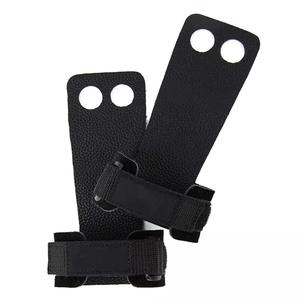 GAF OEM Pakistán Hizo 3 agujeros para los dedos levantamiento de pesas entrenamiento físico gimnasia pull up almohadilla de agarre gimnasio empuñaduras de cuero - Product Image 5