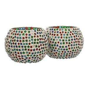 Bougeoir en verre mosaïque de style européen décor de table à manger de mariage romantique pour les fêtes de Pâques en métal - Product Image 5