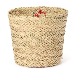 ตะกร้าหญ้าทะเลคุณภาพสูงพร้อมตะกร้าเก็บของปักลายจาก Sisu - Product Image 4