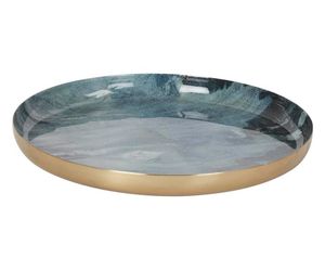 Plateau en fer métallique de design unique avec artisanat artistique avec finition multicolore pour un décor vintage moderne et contemporain - Product Image 6