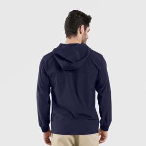 Veste Matrix en cuir d'agneau véritable bleu marine, col montant, fermeture éclair, style motard décontracté, coupe classique pour l'automne XS-XL - Product Image 2