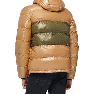 Promotion 2025 Nouvelle Arrivée Veste matelassée pour homme Veste d'hiver chaude noire à capuche Veste rembourrée à bulles avec coupe-vent épais - Product Image 4