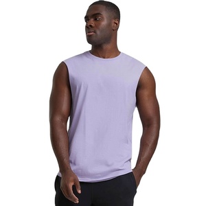 Camiseta sin mangas de culturismo personalizada de color, superventas, con cuello redondo, tela de poliéster/algodón, antipilling, transpirable, de alta calidad. - Product Image 1