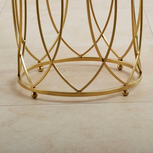 Table basse de luxe, artisanat en métal, table en métal plaqué or, décoration moderne pour la maison, plateau en marbre, table élégante, directement de l'usine - Product Image 6