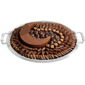 Plateau à chocolat de luxe avec élégant argent fait à la main et chocolats croissant de lune du Ramadan pour les célébrations festives à bas prix - Product Image 1