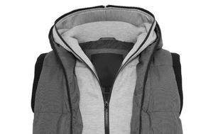 Chaquetas acolchadas sin mangas de invierno de Venta caliente del último diseño del precio bajo de alta calidad para hombres con lona y logotipo delantero - Product Image 4