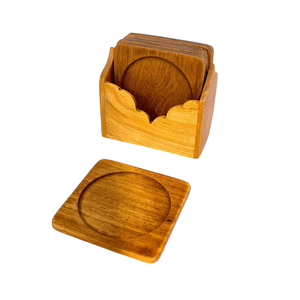 Hermosos posavasos florales de madera con soportes a juego Calidad de exportación para restaurante Hotel Uso Esteras y almohadillas Categoría de producto - Product Image 6
