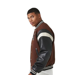 Cheap Premium Look Men's Hooded Varsity Jacket with Waterproof Breathable <b>Fabric</b> Front Logo Option for Bulk & Retail Buyers - Product Image 3