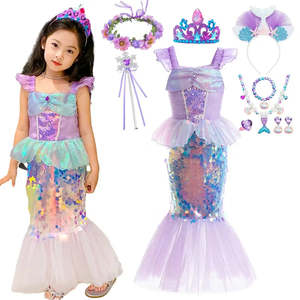 Disfraz de Sirena Pequeña para Niñas, Vestido de Personaje de Anime Japonés con Top para Disfraces de Payasos y Animales Infantiles - Product Image 1