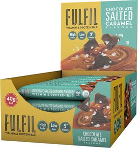 Barres protéinées et vitaminées Fulfil (15 x 40g) — Saveur chocolat caramel salé - Product Image 4