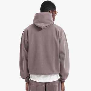 Sudaderas con capucha de gran tamaño con logotipo personalizado, Sudadera con capucha de lavado ácido 400GSM, tela de algodón Vintage de rizo francés con capucha - Product Image 3