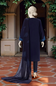 Pakistani Women's Sequined Embroidered Handmade A-Line Knee-Length 3-Piece <b>Wedding</b> Party <b>Dress</b> Eco-Friendly Breathable Latest - Product Image 2