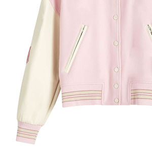 Chaqueta Universitaria Regular para Mujer, Bordada Personalizada, Reversible, Ecológica, de Lona, Chaqueta Deportiva de Otoño Invierno, Elegante, de Seda Cruda - Product Image 6