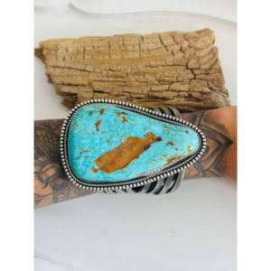 Kevin Billah Kingman Fashion <b>Cuff</b> <b>Bracelet</b> Turquoise Sterling <b>Silver</b> Elegant Kingman Turquoise Sterling <b>Silver</b> <b>Cuff</b> <b>Bracelet</b> for - Product Image 2