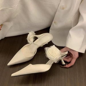 Sandalias de tacón de moda de verano para mujer, zapatos de tacón alto informales, cómodos y versátiles, de cuero genuino - Product Image 3