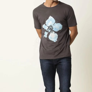 Camisetas de hombre al por mayor transpirables y sostenibles 240 gramos de algodón blanco en blanco liso holgado estilo casual precio bajo - Product Image 5