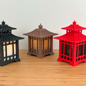 Rustic Wood and <b>Black</b> Iron <b>Lanterns</b> - Product Image 1
