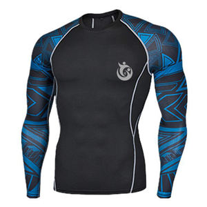 Logo personnalisé pour hommes Rashguard imprimé à manches longues UPF 50 + Compression Surf Sports Shirt Plain Gym Top pour MMA Surf & Sports - Product Image 2