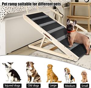 Verstellbare tragbare Haustier bett rampe aus Holz für kleine Hunde Kofferraum-Hunde treppen möbel