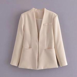 Chaqueta Blazer Elegante para Mujer, Corte Entallado, Transpirable, 100% Poliéster, Cuello en V, Personalizable, Estilo Casual de Negocios, Abrigo Formal de Oficina - Product Image 2