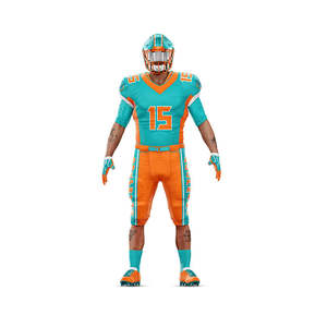 2024 élégant sublimé Football américain porter des maillots de broderie entièrement personnalisables respirant ensemble uniformes - Product Image 4