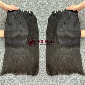Extensiones de cabello vietnamita Virgen sin procesar 100%, blanqueador de un solo donante, cutícula recta alineada, máquina de cabello humano Doble - Product Image 1